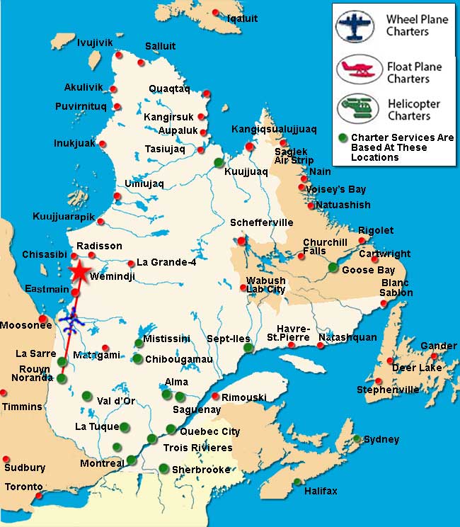 Rouyn-Noranda Charter Flights